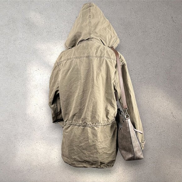 BUFFALO David Bitton Military Utility Jacket Women’s M Green Y2K Twilight Grunge - Picture 2 of 9